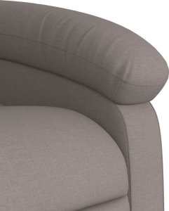 vidaXL Rozkładany fotel masujący, elektryczny, kolor taupe, tkanina 10