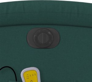 vidaXL Podnoszony fotel masujący, elektryczny, rozkładany, zielony 12
