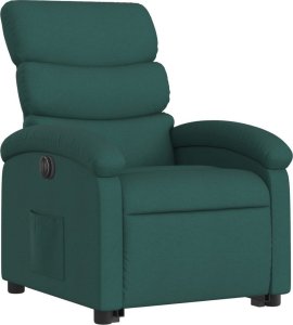 vidaXL Podnoszony fotel masujący, elektryczny, rozkładany, zielony 3