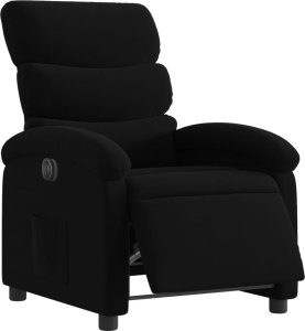 vidaXL Elektryczny fotel rozkładany, czarny, obity tkaniną 3