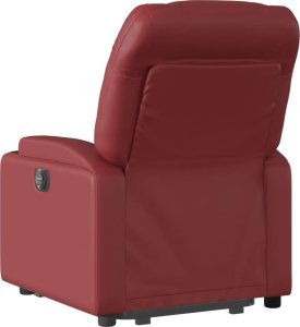 vidaXL Rozkładany fotel pionizujący z masażem, elektryczny, bordowy 4
