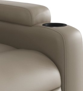 vidaXL Rozkładany fotel pionizujący z masażem, elektryczny, cappuccino 11