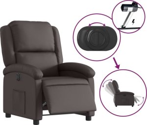 vidaXL Elektryczny fotel rozkładany, ciemny brąz 5