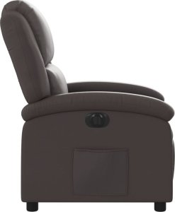 vidaXL Elektryczny fotel rozkładany, ciemny brąz 9
