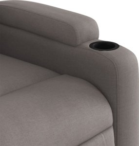 vidaXL Rozkładany fotel masujący, elektryczny, kolor taupe, tkanina 10