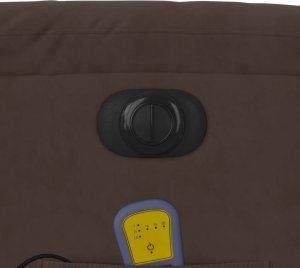 vidaXL Rozkładany fotel elektryczny, masujący, brązowy, mikrofibra 11