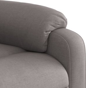 vidaXL Rozkładany fotel masujący, elektryczny, kolor taupe, tkanina 10