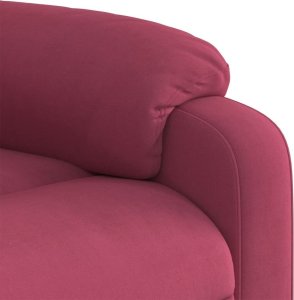 vidaXL Podnoszony fotel masujący, elektryczny rozkładany, kolor wina 11