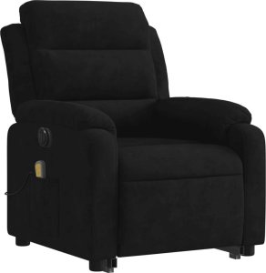 vidaXL Podnoszony fotel masujący, elektryczny rozkładany, czarny 3