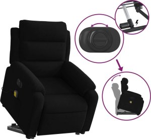 vidaXL Podnoszony fotel masujący, elektryczny rozkładany, czarny 10