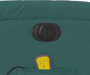 vidaXL Podnoszony fotel masujący, elektryczny, rozkładany, zielony 12