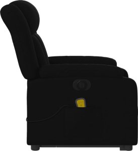 vidaXL Podnoszony fotel masujący, elektryczny, rozkładany, czarny 9