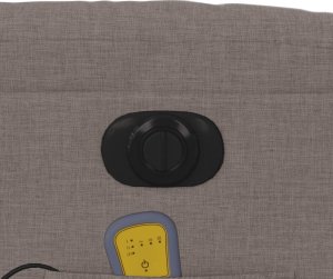 vidaXL Rozkładany fotel masujący, elektryczny, kolor taupe, tkanina 12