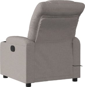 vidaXL Rozkładany fotel masujący, elektryczny, kolor taupe, tkanina 5