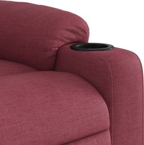 vidaXL Podnoszony fotel masujący, elektryczny, rozkładany, czerwony 11