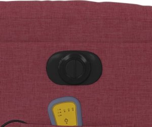 vidaXL Podnoszony fotel masujący, elektryczny, rozkładany, czerwony 12