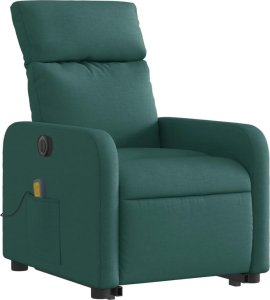 vidaXL Podnoszony fotel masujący, elektryczny, rozkładany, zielony 3