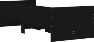 vidaXL Rama łóżka z szufladami, czarna, 75x190 cm 8