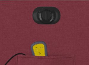 vidaXL Podnoszony fotel masujący, elektryczny, rozkładany, czerwony 12