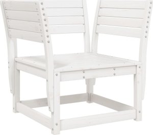 vidaXL 5-częściowy zestaw mebli ogrodowych, biały, lite drewno sosnowe 3