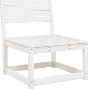 vidaXL 5-częściowy zestaw mebli ogrodowych, biały, lite drewno sosnowe 4