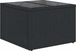 vidaXL 10-częściowy zestaw wypoczynkowy do ogrodu, poduszki czarny rattan PE 3