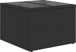 vidaXL 7-częściowy zestaw wypoczynkowy do ogrodu, z poduszkami, czarny 4