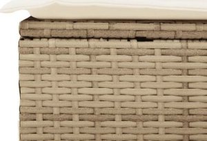 vidaXL 11-częsciowy zestaw mebli ogrodowych z poduszkami, beżowy, polirattan 23