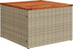 vidaXL 11-częsciowy zestaw mebli ogrodowych z poduszkami, beżowy, polirattan 5