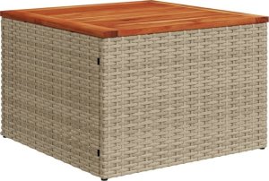 vidaXL 9-częsciowy zestaw mebli ogrodowych z poduszkami, beżowy, polirattan 5