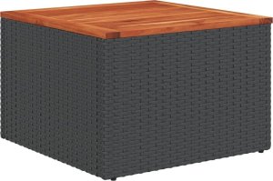 vidaXL 10-częsciowy zestaw wypoczynkowy do ogrodu, poduszki czarny rattan PE 6