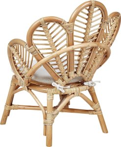 Beliani Fotel paw rattanowy dla dzieci naturalny FLORENTINE II 5