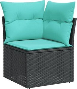 vidaXL 11-częściowy zestaw mebli ogrodowych z poduszkami, beżowy, polirattan 12