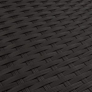 vidaXL 7-częsciowy zestaw wypoczynkowy do ogrodu, z poduszkami, czarny 14