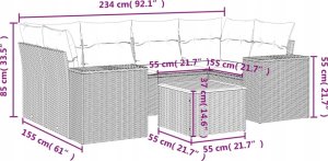 vidaXL 7-częsciowy zestaw wypoczynkowy do ogrodu, z poduszkami, czarny 3