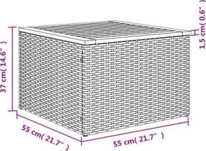 vidaXL 7-częsciowy zestaw wypoczynkowy do ogrodu, z poduszkami, czarny 9