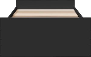 vidaXL Rama łóżka z szufladami, czarna, 75x190 cm 4