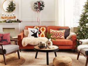 Beliani Puf 50 cm beżowy TIFELT 3