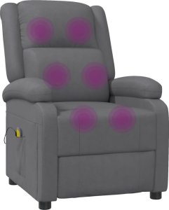 vidaXL Fotel masujący, antracytowy, tapicerowany sztuczną skórą 7