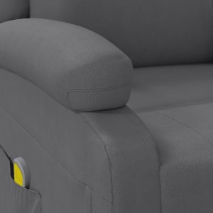 vidaXL Fotel masujący, antracytowy, tapicerowany sztuczną skórą 8