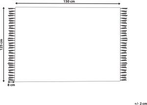 Beliani Bawełniany koc 125 x 150 cm beżowy KHARI 6