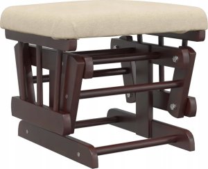 vidaXL Fotel pływający z podnóżkiem, kremowy, obity tkaniną 7