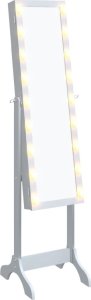 vidaXL Lustro stojące z LED, białe, 34x37x146 cm 2