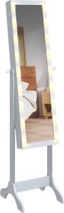 vidaXL Lustro stojące z LED, białe, 34x37x146 cm 6