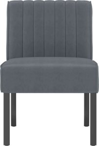 vidaXL Fotel, ciemnoszary, obity aksamitem 3