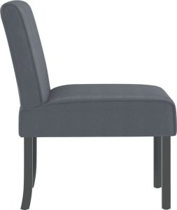 vidaXL Fotel, ciemnoszary, obity aksamitem 4