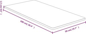 vidaXL Blat do stołu, 50x100x1,5 cm, bambusowy 4