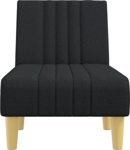 vidaXL Szezlong, czarny, tapicerowany tkaniną 4