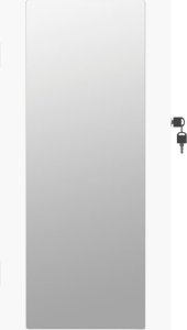 vidaXL Wisząca szafka na biżuterię, z lustrem, biała, 30x8,5x67 cm 4