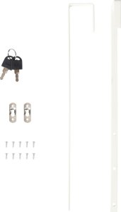 vidaXL Wisząca szafka na biżuterię, z lustrem, biała, 37,5x10x106 cm 10